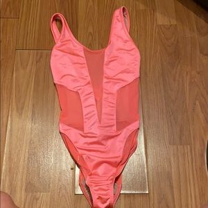 Mesh cutout low back one piece swimsuit-never worn